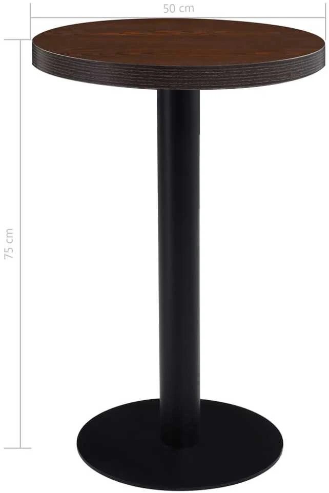 Bistro staliukas, tamsiai rudos spalvos, 50cm, MDF