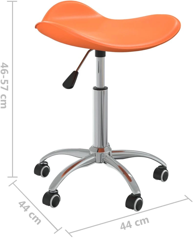 Biuro kėdė, oranžinės spalvos, dirbtinė oda (323690)