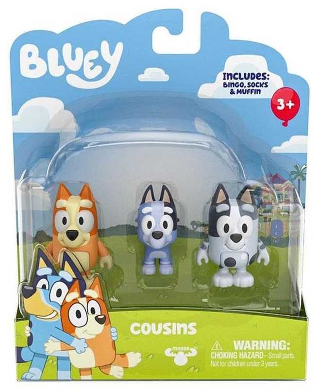 Bluey figūrėlių rinkinys, 3 vnt.
