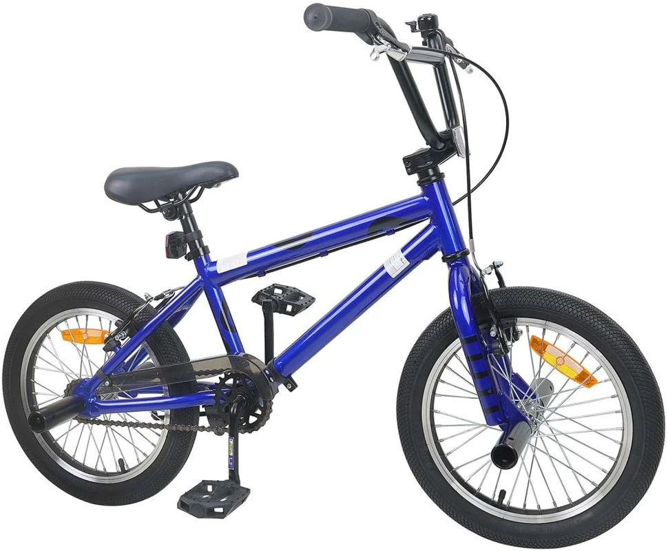 BMX Dviratis 16 Colių 5-8 metų amžiaus Tamsiai mėlyna