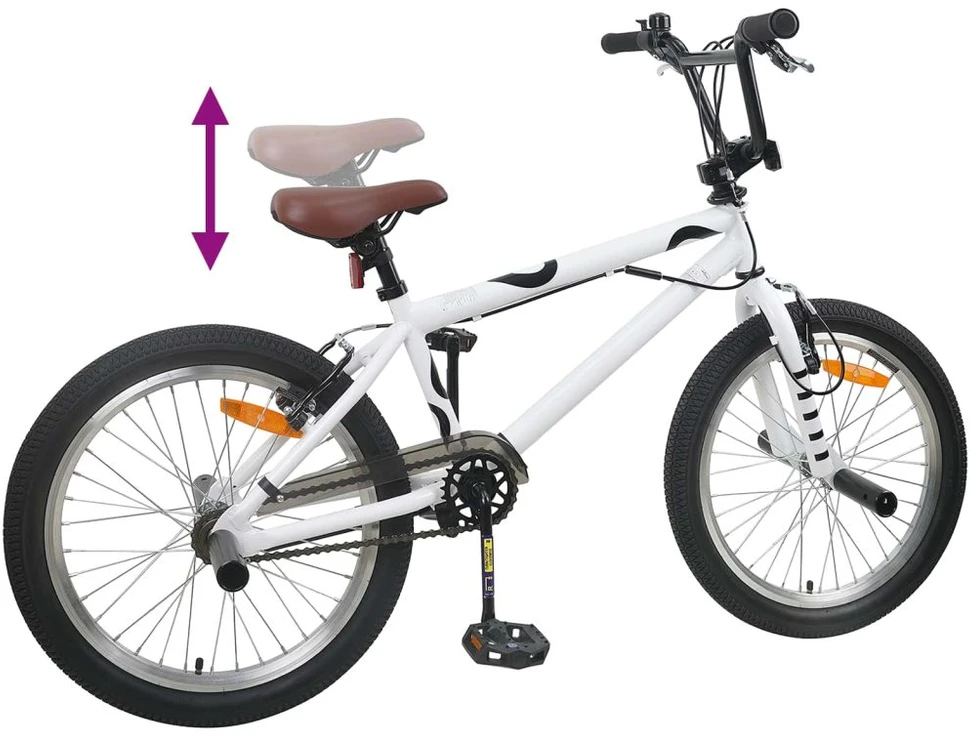 BMX Dviratis 20 Colių skirta vyresniems nei 9 metų Balta