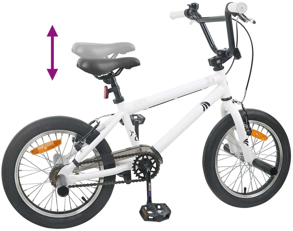 BMX Dviratis 20 Colių skirta vyresniems nei 9 metų Balta