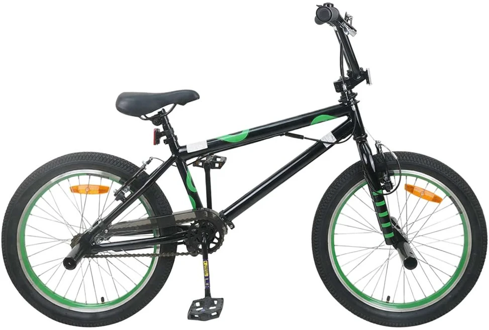 BMX Dviratis 20 Colių skirta vyresniems nei 9 metų Juoda