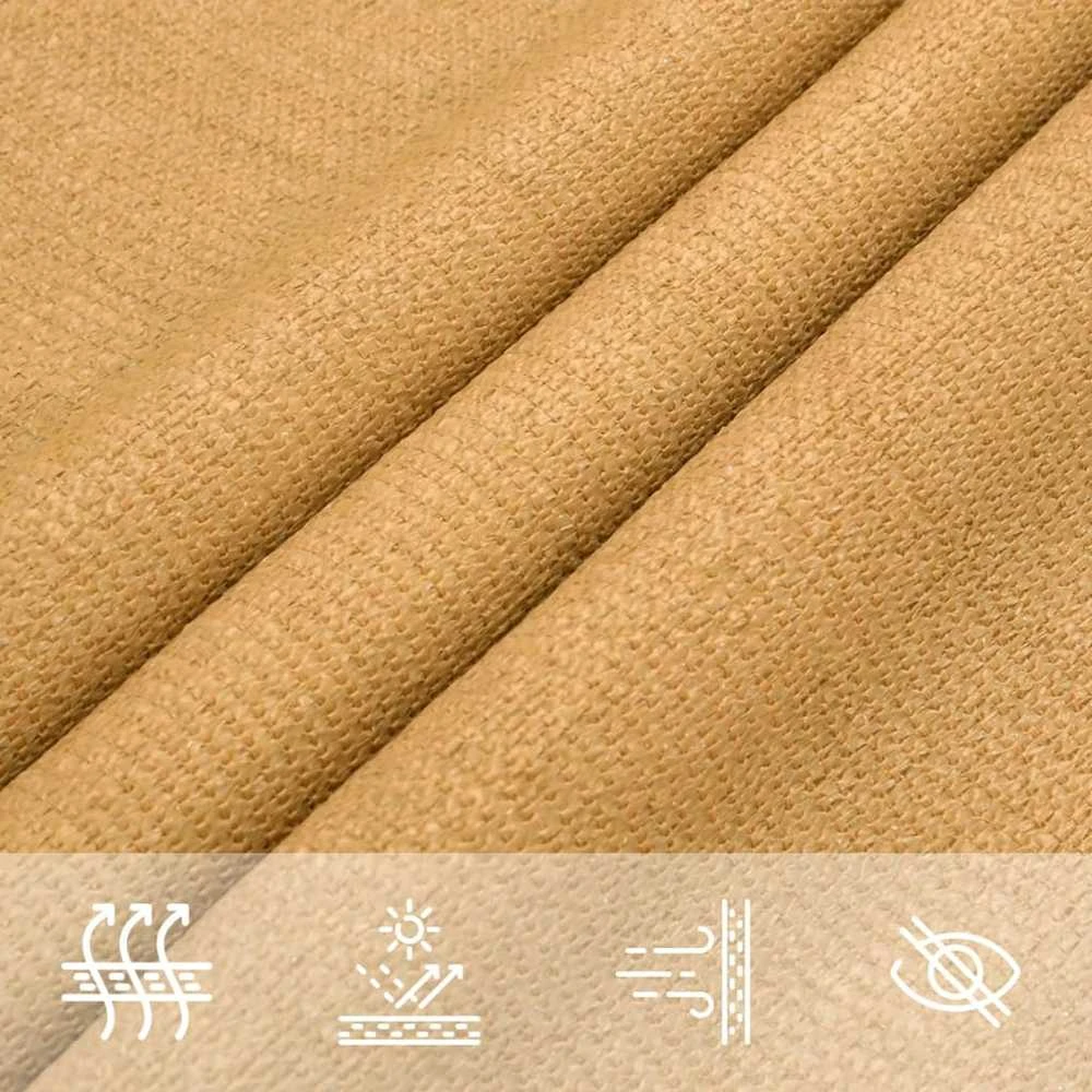 Burė nuo saulės, smėlio, 3x4m, HDPE, 160g/m², stačiakampė