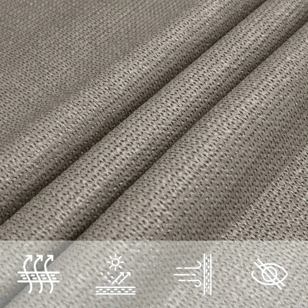 Burė nuo saulės, šviesiai siva, 3x4m, HDPE, 160g/m²