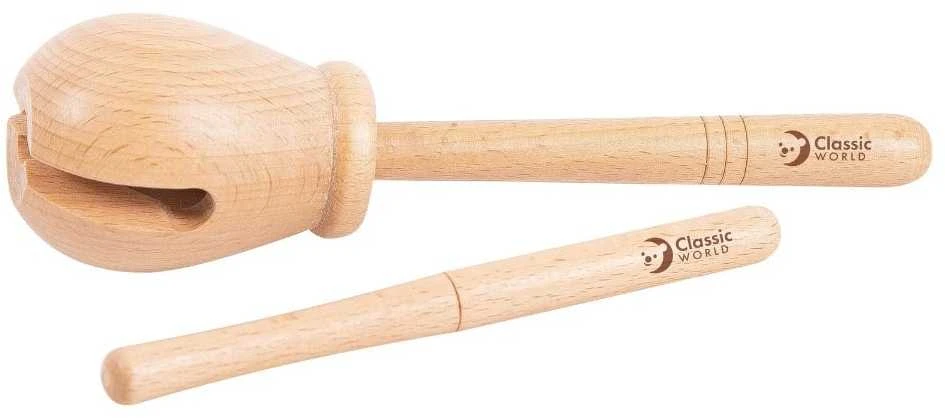 CLASSIC WORLD EDU mediniai ritminiai muzikos instrumentai 2 vnt