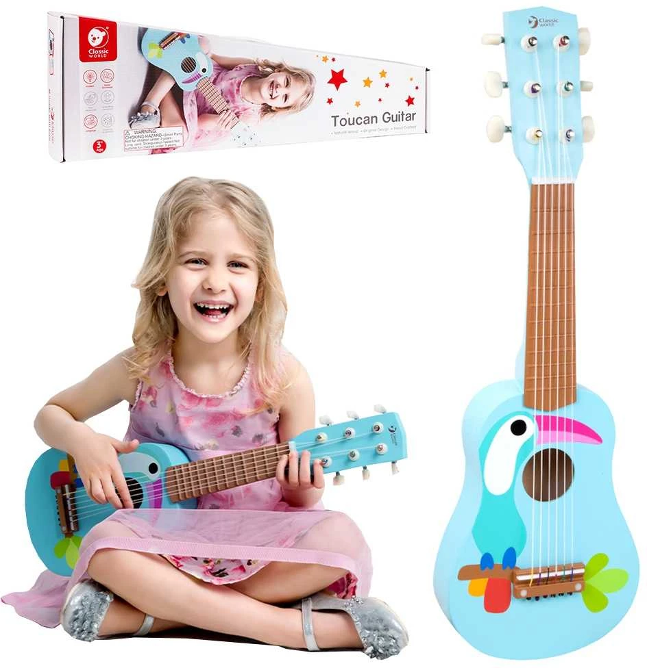 Classic World Žaislinė medinė akustinė gitara