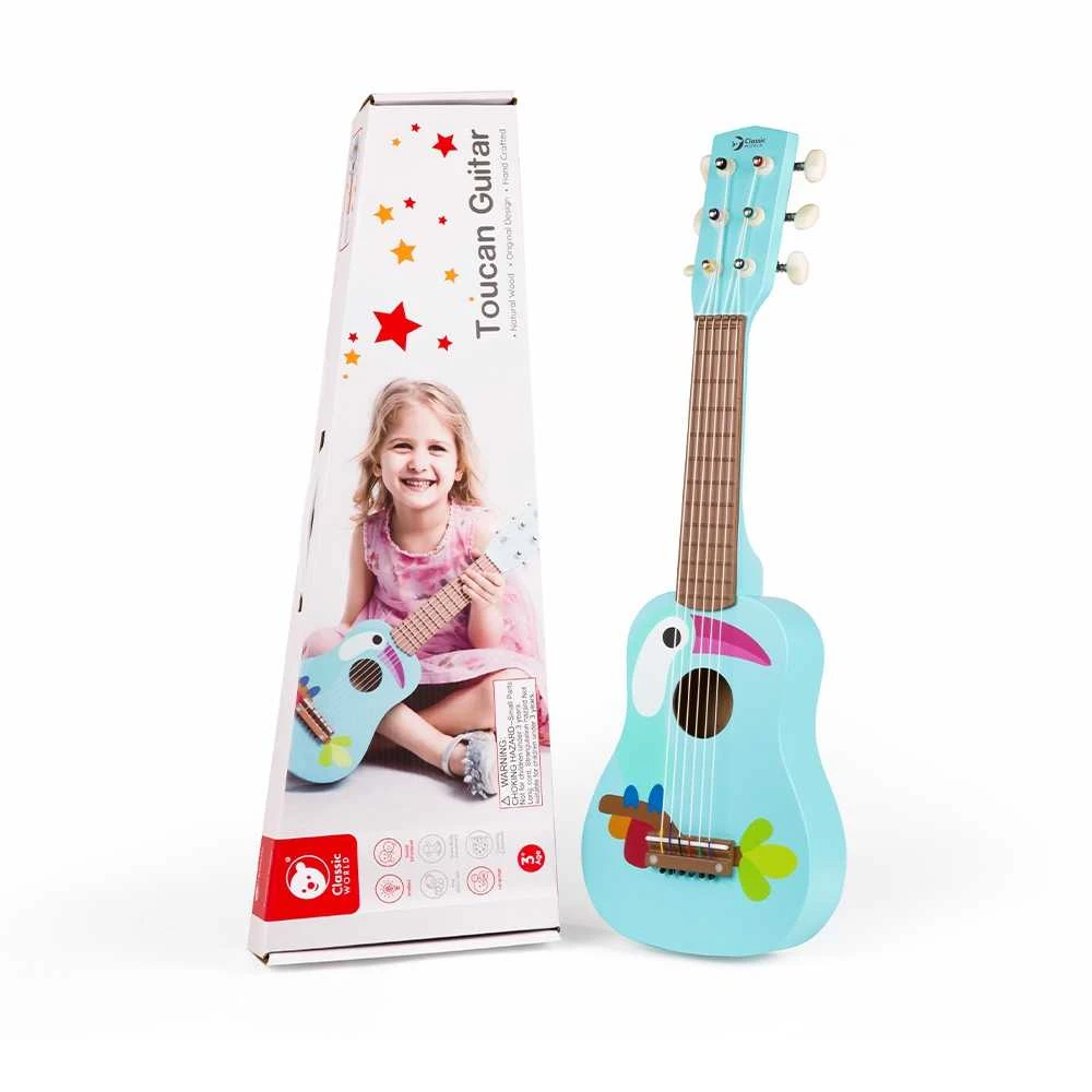 Classic World Žaislinė medinė akustinė gitara
