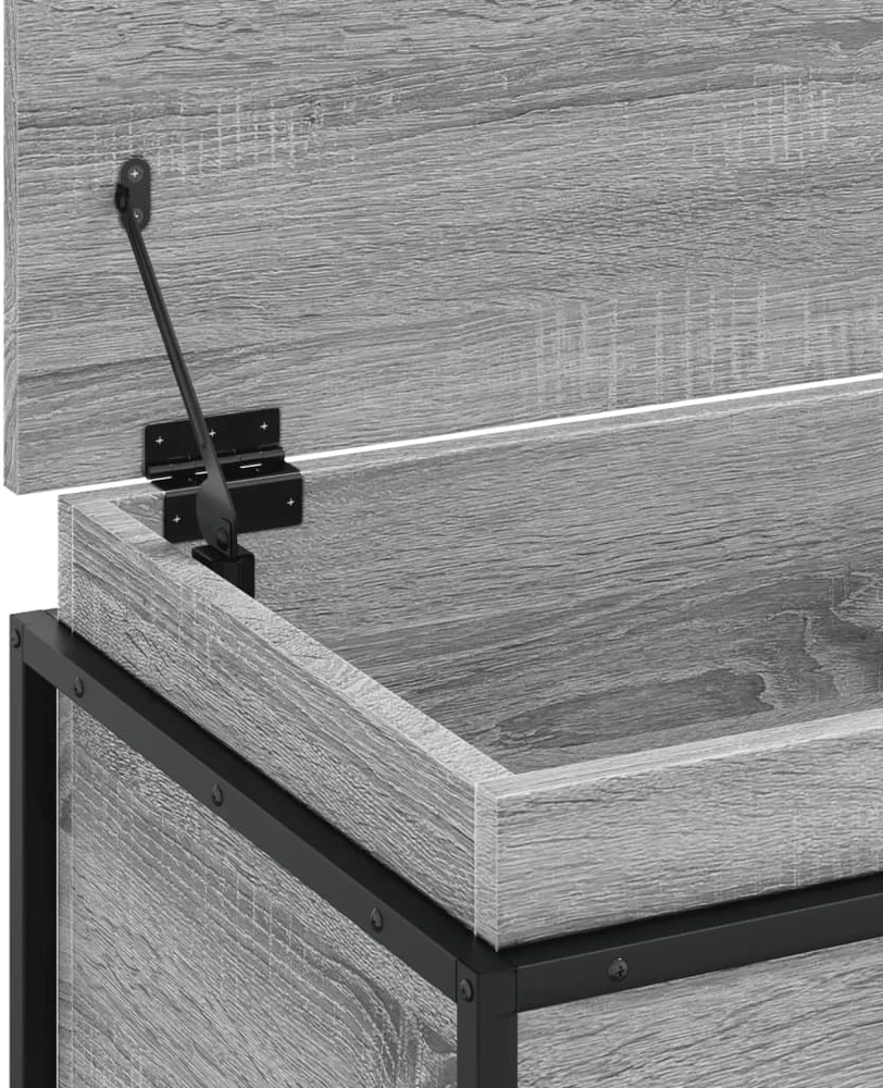 Daiktadėžė su dangčiu, pilka, 100x40x51,5cm, apdirbta mediena