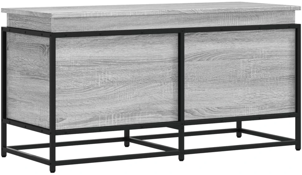 Daiktadėžė su dangčiu, pilka, 100x40x51,5cm, apdirbta mediena