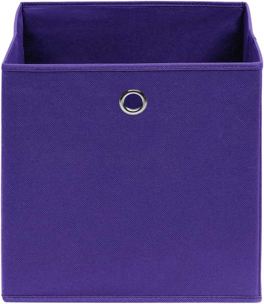 Daiktadėžės, 10vnt., violetinės, 28x28x28cm, neaustinis audinys