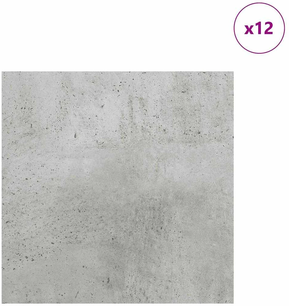 Dekoratyvinės Panelės 12 vnt. Betono pilka 30 x 30 x 0.27 cm