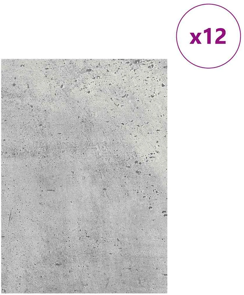Dekoratyvinės Panelės 12 vnt. Betono pilka 21 x 30 x 0,27 cm