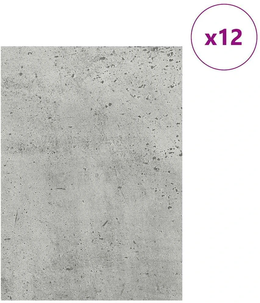 Dekoratyvinės Panelės 12 vnt. Betono pilka 30 x 42 x 0,27 cm