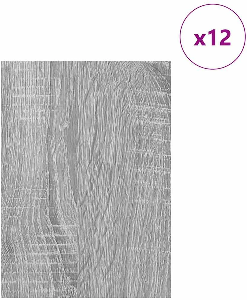 Dekoratyvinės Panelės 12 vnt. Pilka Sonoma 15 x 21 x 0,27 cm