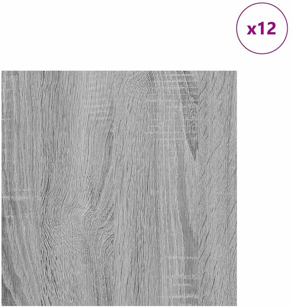 Dekoratyvinės Panelės 12 vnt. Pilkas Sonoma 30 x 30 x 0.27 cm