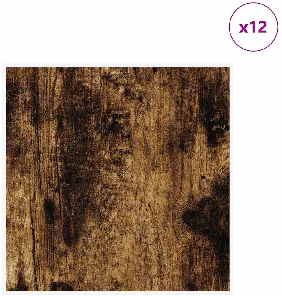 Dekoratyvinės Panelės 12 vnt. Rūkyta ąžuolas 30 x 30 x 0.27 cm