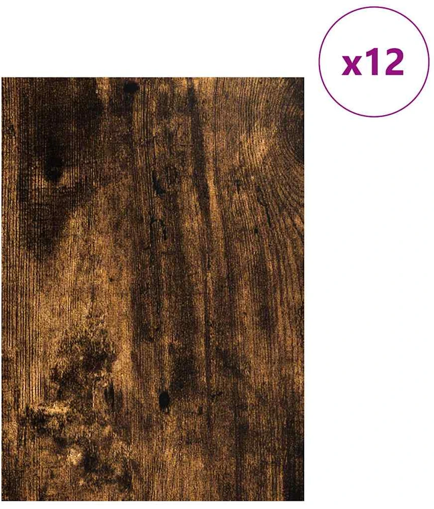 Dekoratyvinės Panelės 12 pcs Rūkyta ąžuolas 30 x 42 x 0.27 cm