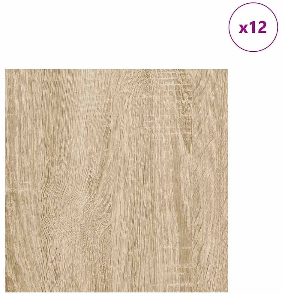 Dekoratyvinės Panelės 12 vnt. Sonoma ąžuolas 30 x 30 x 0.27 cm