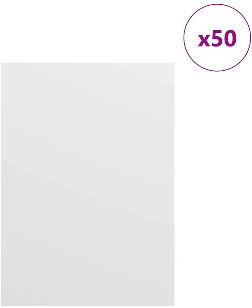 Dekoratyvinės Panelės 50 vnt. Balta 15 x 21 x 0,27 cm
