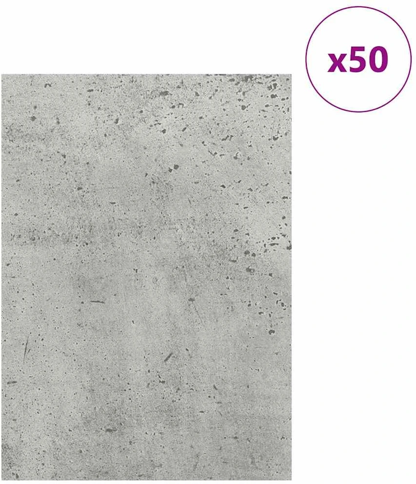Dekoratyvinės Panelės 50 vnt. Betono pilka 30 x 42 x 0,27 cm
