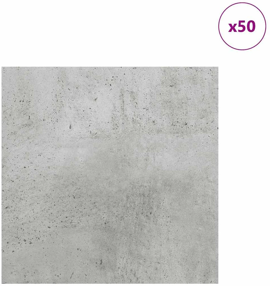 Dekoratyvinės Panelės 50 vnt. Betono pilka 30 x 30 x 0.27 cm