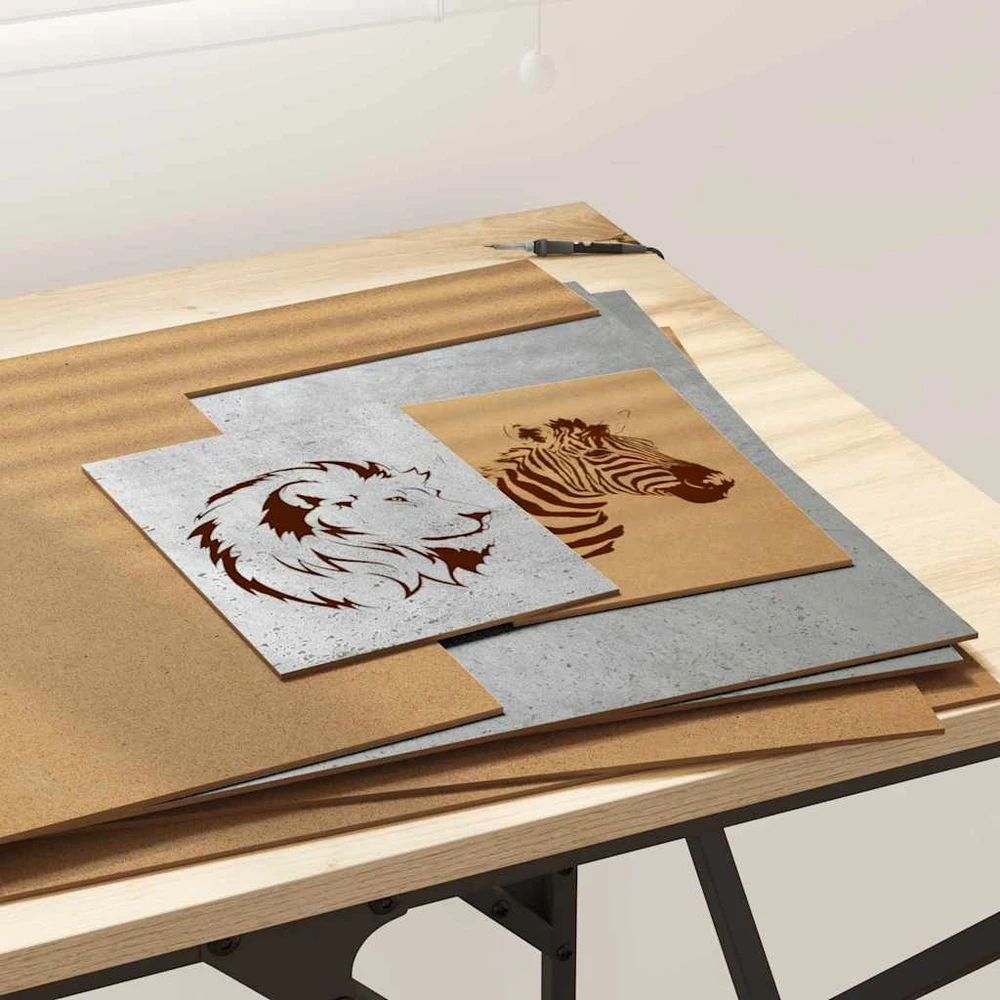 Dekoratyvinės Panelės 50 vnt. Betono pilka 40 x 60 x 0,27 cm