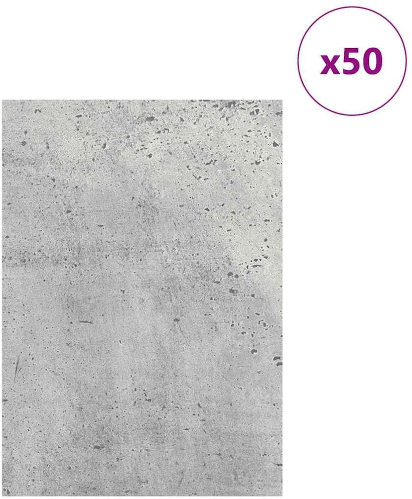 Dekoratyvinės Panelės 50 vnt. Betono pilka 21 x 30 x 0,27 cm