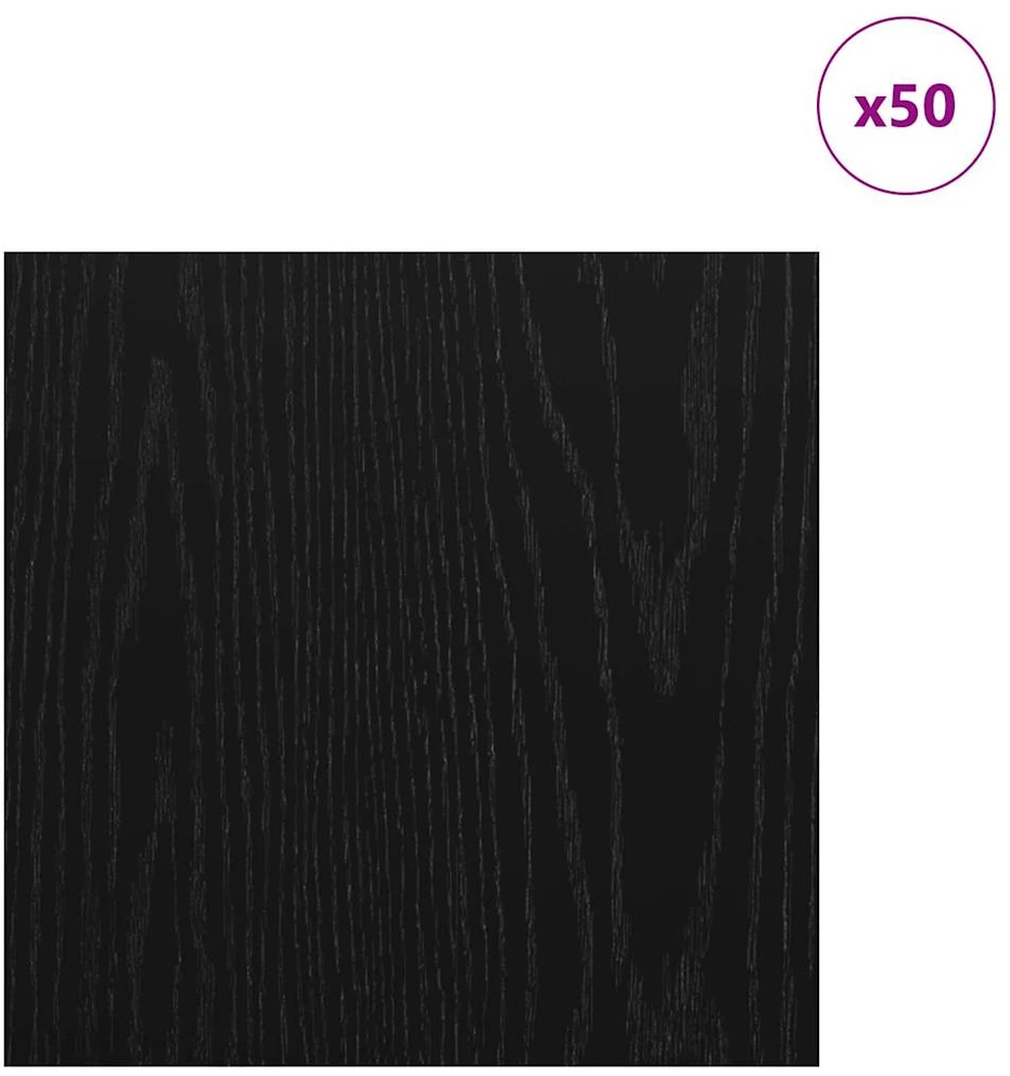Dekoratyvinės Panelės 50 vnt. Juodas ąžuolas 30 x 30 x 0.27 cm