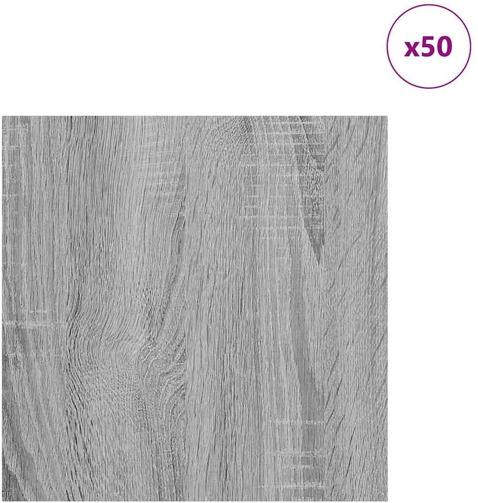Dekoratyvinės Panelės 50 vnt. Pilkas Sonoma 30 x 30 x 0.27 cm