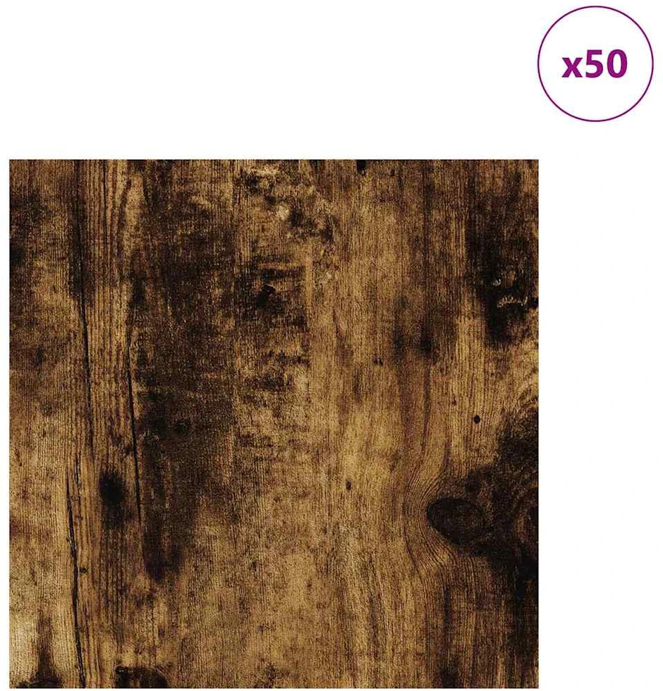 Dekoratyvinės Panelės 50 vnt. Rūkyta ąžuolas 30 x 30 x 0.27 cm