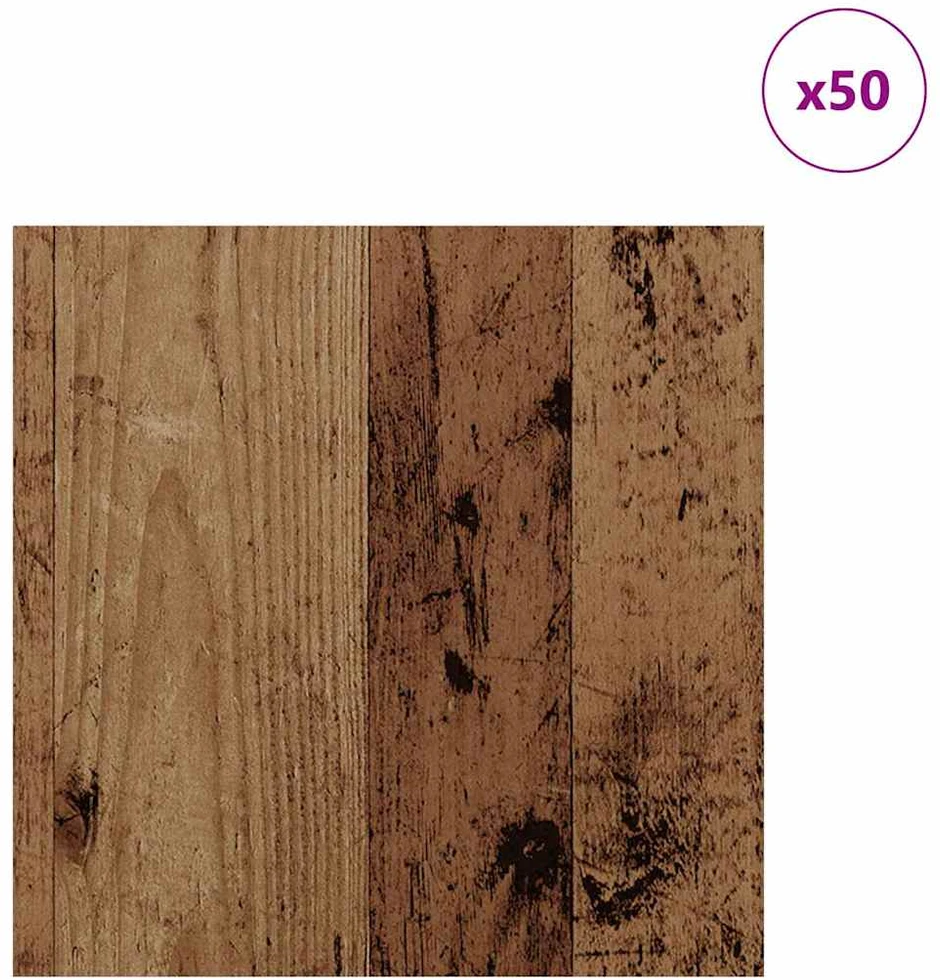 Dekoratyvinės Panelės 50 vnt. Senas medis 30 x 30 x 0.27 cm