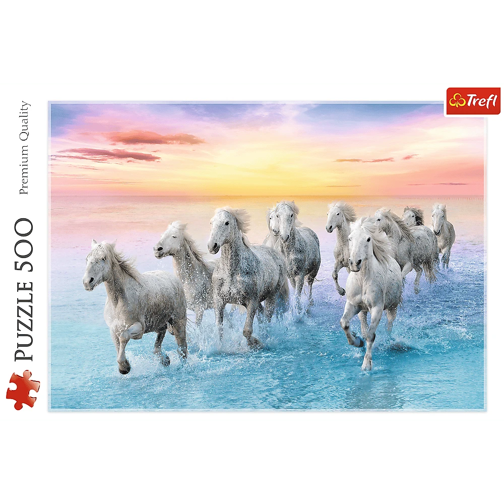 Trefl Dėlionė 500 vnt. - Balti žirgai