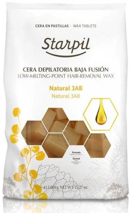 Activeshop Žemoje temperatūroje besilydantis vaškas depiliacijai Starpil, natūralus, 1kg