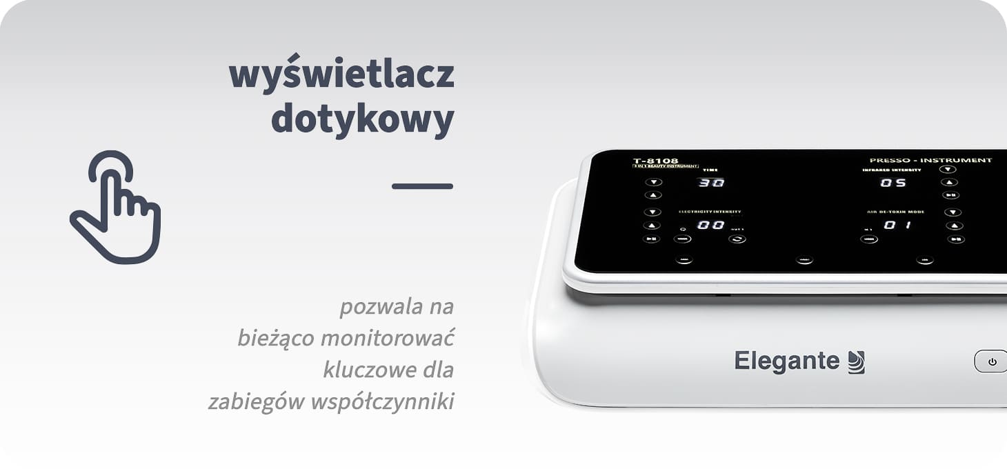 Activeshop Urządzenie Air Presure Elegante Platinum T8108 aprašymas - Prekės nuotrauka