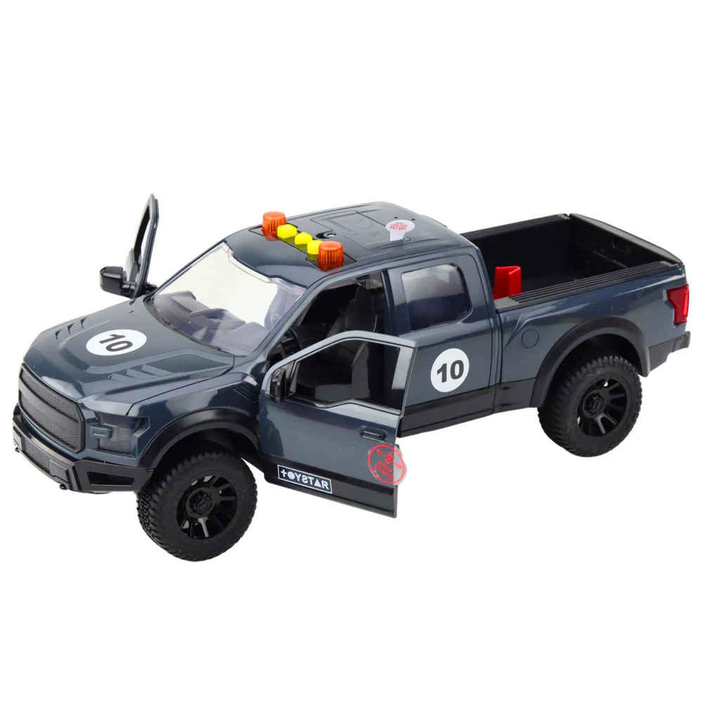 Lean Toys Žaislinis pikapas su motociklu, šviesomis ir garsais, 33.5 cm