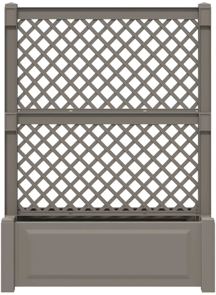 Didelis vazonas su treliu Pilka 99,5 x 43 x 133,5 PP