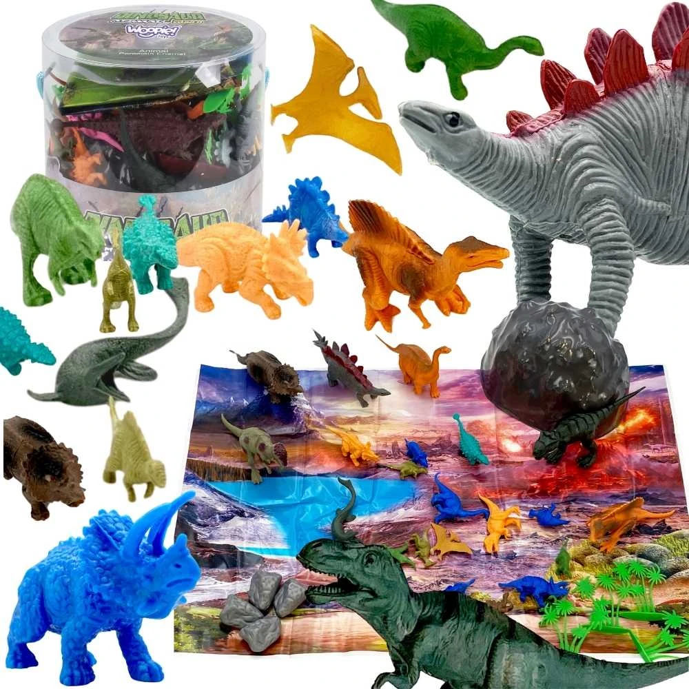 WOOPIE Žaislų rinkinys Figūrėlės Dinozaurai 34 vnt.