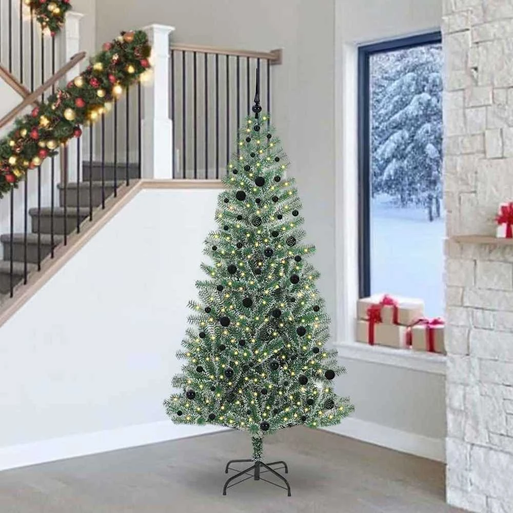 Dirbtinė Kalėdų Eglė Su Sniegu ir LED Šviesa su 300 LED 240 cm