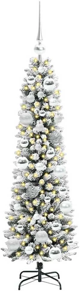 Dirbtinė Kalėdų eglutė Balta 120 cm PVC ir Metalas ir Plastikas