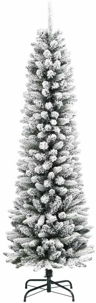 Dirbtinė Kalėdų eglutė Balta 150 cm PVC ir Metalas ir Plastikas