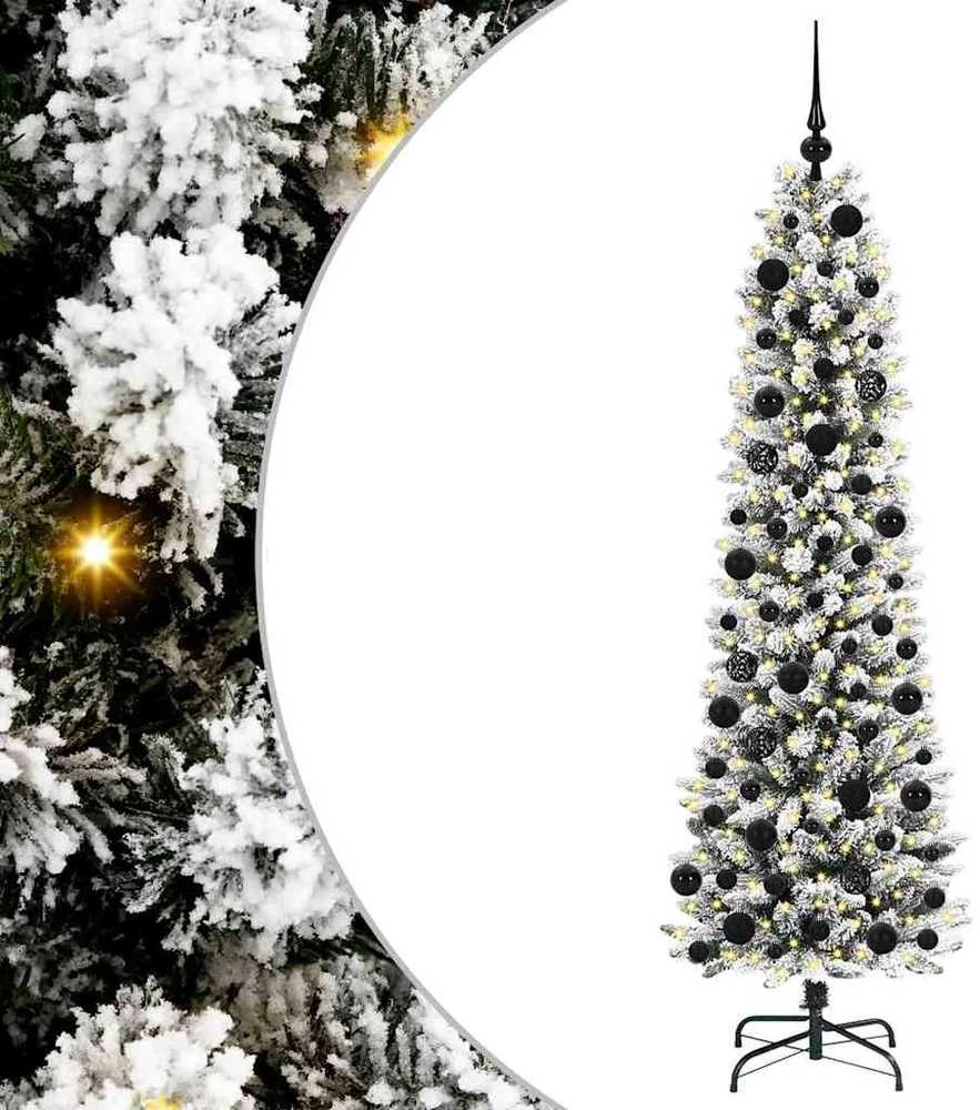 Dirbtinė Kalėdų eglutė Balta 180 cm PVC ir Metalas ir Plastikas