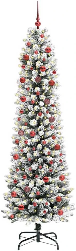 Dirbtinė Kalėdų eglutė Balta 210 cm PVC ir Metalas ir Plastikas