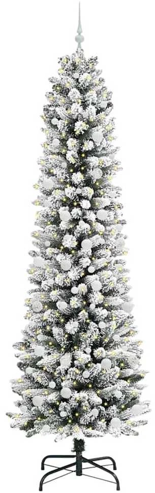 Dirbtinė Kalėdų eglutė Balta 240 cm PVC ir Metalas ir Plastikas
