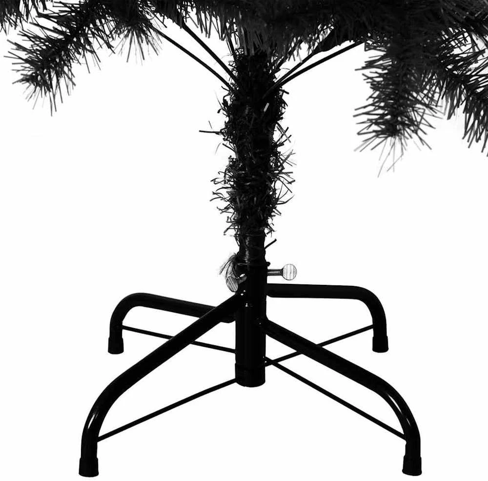Dirbtinė Kalėdų eglutė su stovu, juodos spalvos, 120cm, PVC