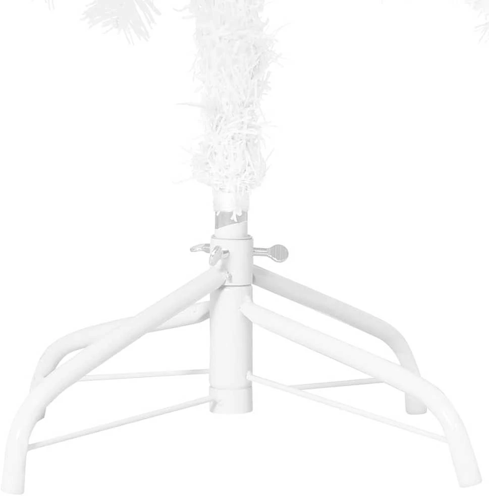Dirbtinė Kalėdų eglutė su žaisliukais, balta, 120cm, PVC