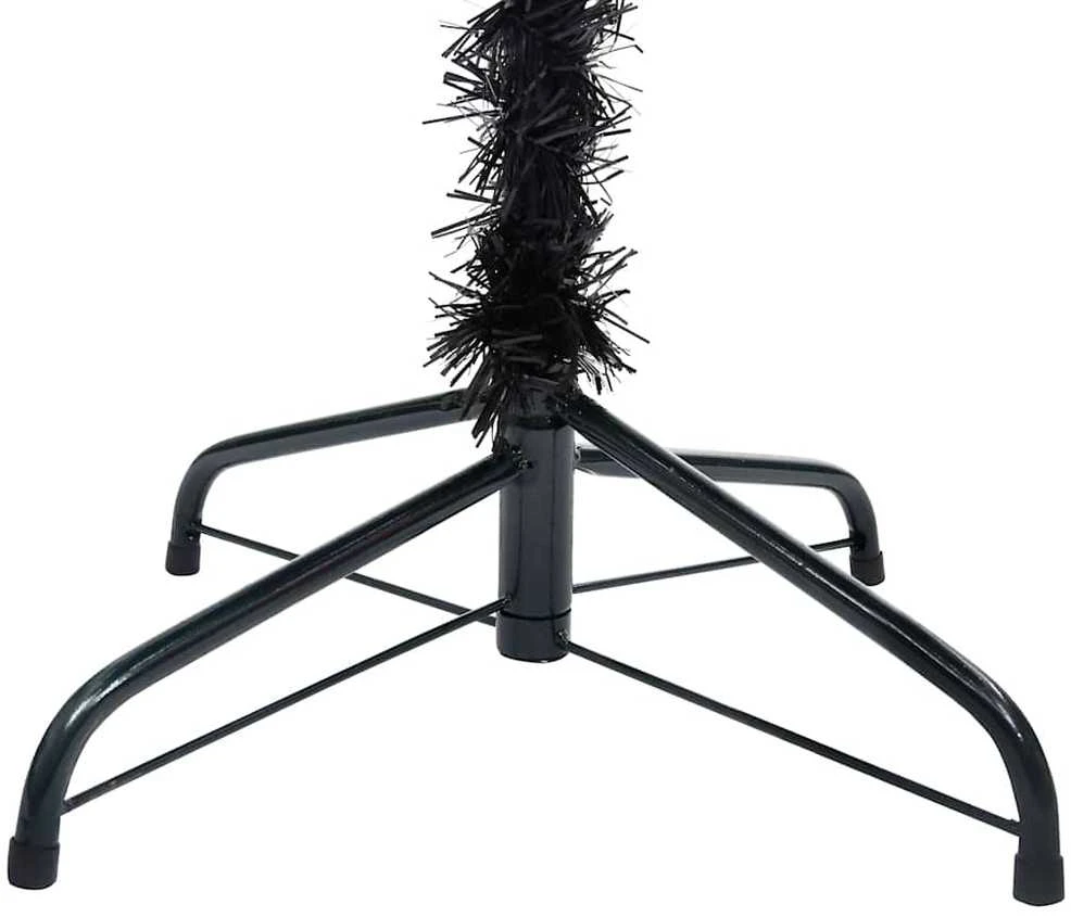 Dirbtinė Kalėdų eglutė su žaisliukais, juoda, 240cm, PVC