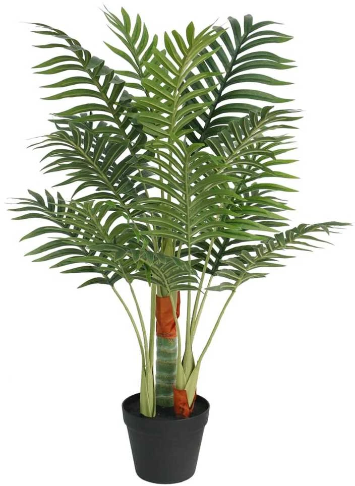 Dirbtinė palmė su trimis kamienais, žalios spalvos, 85cm, PP