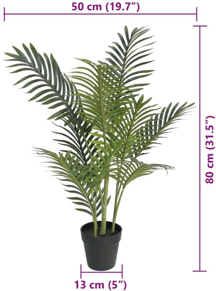 Dirbtinė palmė, žalia, 80cm, PP