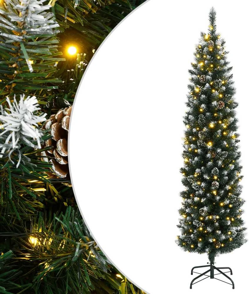 Dirbtinė siaura Kalėdų eglutė, 150 LED, 150cm